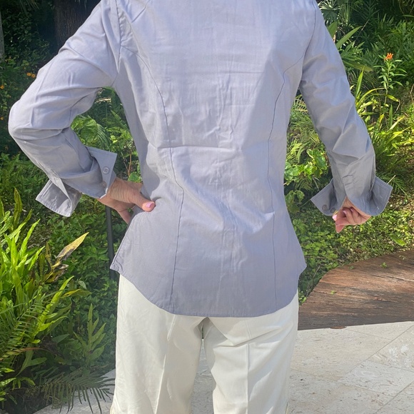 Rosa York Professional Attire Blue Button Down Top - Picture 4 of 7